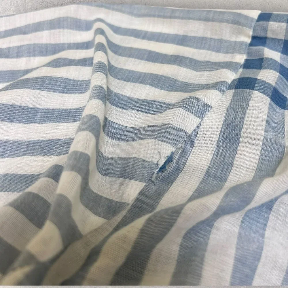 RARE Vtg 70s Levis Western Stripe Button Up Shirt Blue Size L White Tab USA Made